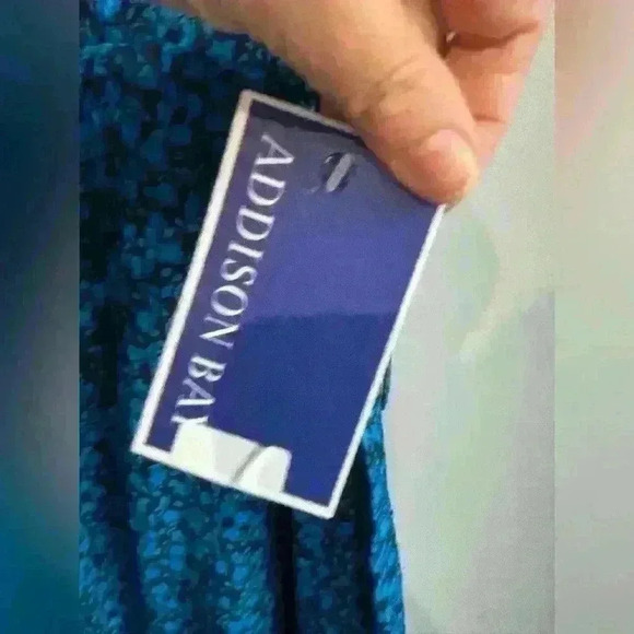 Addison Bay Bluff Cobalt Blue Tie Shoulder Maxi Dress Size Large MSRP $148 - Picture 4 of 6